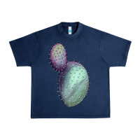 Navy Opunthia Santa Rita Cactus Urban Heavy Tee - LillyAllenDesigns
