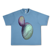 Pebble Blue Opunthia Santa Rita Cactus Urban Heavy Tee - LillyAllenDesigns