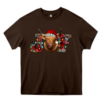 Chocolate Brown joy highland cow Heavy Core Tee - Jasminsmagicworld