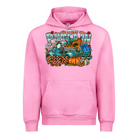 Fuchsia Pink pumpkin farm Urban Hoodie - SublimationCraftShop