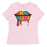 Bubblegum Pink summer vibes lips Ladies Tee - Jasminsmagicworld
