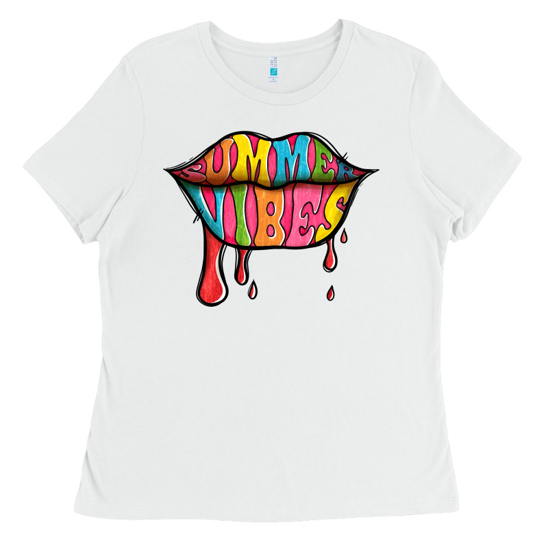 Summer Vibes Lips Ladies Tee by Jasminsmagicworld | Teevron