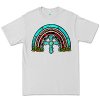 Dove Grey cross christmas rainbow Premium Tee - JahusDesignShop