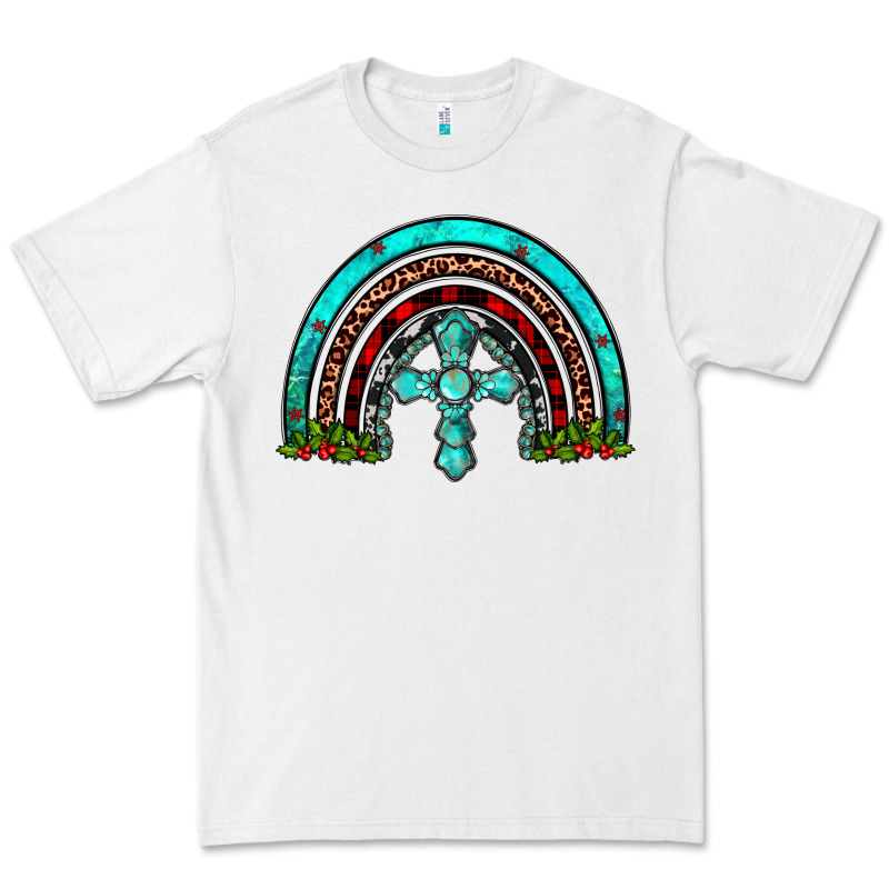 Cross Christmas Rainbow Premium Tee by JahusDesignShop | Teevron
