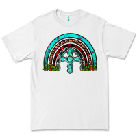 White cross christmas rainbow Premium Tee - JahusDesignShop