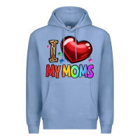 Colony Blue i love my moms Premium Hoodie - OliviaCreatesArt
