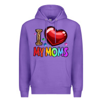 Purple i love my moms Premium Hoodie - OliviaCreatesArt