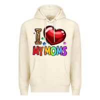 Sandshell i love my moms Premium Hoodie - OliviaCreatesArt