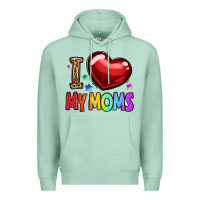 Seafoam i love my moms Premium Hoodie - OliviaCreatesArt