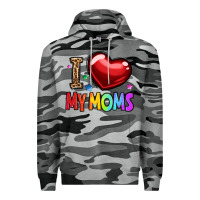 Slate Camo i love my moms Premium Hoodie - OliviaCreatesArt