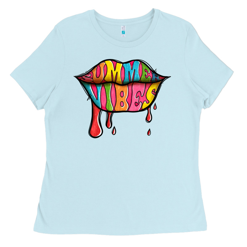Summer Vibes Lips Ladies Tee by Jasminsmagicworld | Teevron