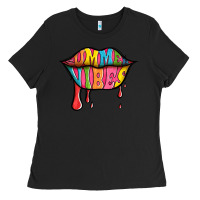 Black summer vibes lips Ladies Tee - Jasminsmagicworld