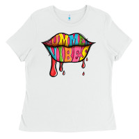 White summer vibes lips Ladies Tee - Jasminsmagicworld