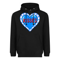 Black valentine's day hearts Heavyweight Hoodie - FaDigitalArtStudio
