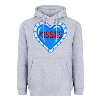 Heather Grey valentine's day hearts Heavyweight Hoodie - FaDigitalArtStudio