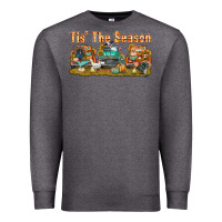 Charcoal Heather thanksgiving tis' the season with trucks bbs Premium Sweatshirt - BundleAndBundleShop