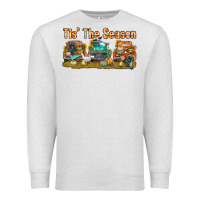 Oatmeal Heather thanksgiving tis' the season with trucks bbs Premium Sweatshirt - BundleAndBundleShop