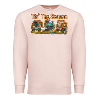 Pale Pink thanksgiving tis' the season with trucks bbs Premium Sweatshirt - BundleAndBundleShop