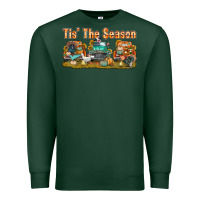 Sports Green thanksgiving tis' the season with trucks bbs Premium Sweatshirt - BundleAndBundleShop
