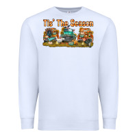 White thanksgiving tis' the season with trucks bbs Premium Sweatshirt - BundleAndBundleShop