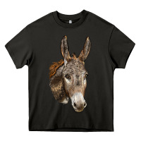 Asphalt Andalusian Donkey Face Heavy Core Tee - LillyAllenDesigns