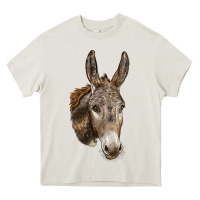 Cream Andalusian Donkey Face Heavy Core Tee - LillyAllenDesigns