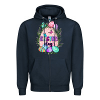 Navy Easter Day Zipper Hoodie - CowGirlArtShop