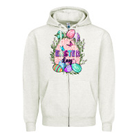 Oatmeal Heather Easter Day Zipper Hoodie - CowGirlArtShop