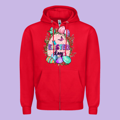 Easter Day Zipper Hoodie Designed By Cowgirlartshop