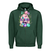 Sports Green Easter Day Zipper Hoodie - CowGirlArtShop