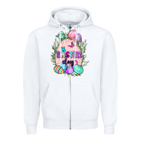 White Easter Day Zipper Hoodie - CowGirlArtShop