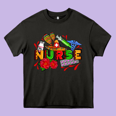 Mexican Nurse Heavy Core Tee Designed By Adodesignshop