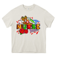 Cream mexican nurse Heavy Core Tee - AdoDesignShop