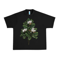 Black Magnolia Flower Illustrations Urban Heavy Tee - LillyAllenDesigns