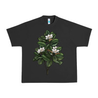 Pigment Black Magnolia Flower Illustrations Urban Heavy Tee - LillyAllenDesigns