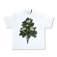 White Magnolia Flower Illustrations Urban Heavy Tee - LillyAllenDesigns