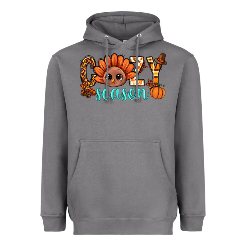Turkey Cozy Season Thanksgiving Bbs Heavyweight Hoodie by BundleAndBundleShop | Teevron