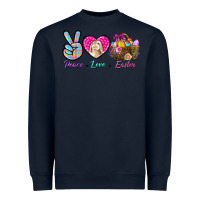 Navy Peace love Easter Heavyweight Sweatshirt - NancyCooperArtShop