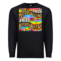 Black Pride lgbtq leopard with love and rainbow seamless Premium Sweatshirt - BundleAndBundleShop