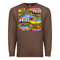 Chestnut Pride lgbtq leopard with love and rainbow seamless Premium Sweatshirt - BundleAndBundleShop