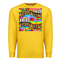 Lemon Pride lgbtq leopard with love and rainbow seamless Premium Sweatshirt - BundleAndBundleShop
