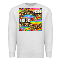 Pride Lgbtq Leopard With Love And Rainbow Seamless Premium Sweatshirt | Teevron
