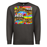 Smoke Pride lgbtq leopard with love and rainbow seamless Premium Sweatshirt - BundleAndBundleShop