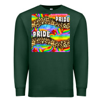 Sports Green Pride lgbtq leopard with love and rainbow seamless Premium Sweatshirt - BundleAndBundleShop