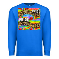 True Royal Pride lgbtq leopard with love and rainbow seamless Premium Sweatshirt - BundleAndBundleShop