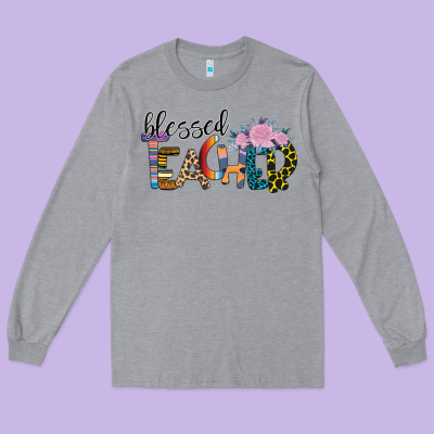Blessed Teacher Long Sleeve Tee Designed By Bettercallsaul
