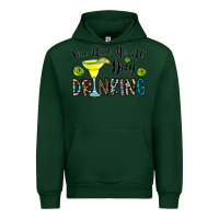 Forest Green you had me at day drinkg Urban Hoodie - CowhideDigitalArt