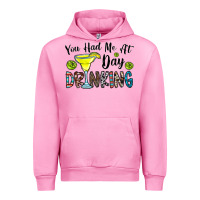 Fuchsia Pink you had me at day drinkg Urban Hoodie - CowhideDigitalArt