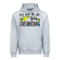 Heather Grey you had me at day drinkg Urban Hoodie - CowhideDigitalArt
