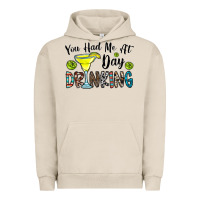 Pigment French Oak you had me at day drinkg Urban Hoodie - CowhideDigitalArt